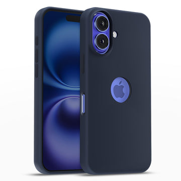 Pikkme iPhone 16 Plus Super Soft Silicone Back Cover (Dark Blue)