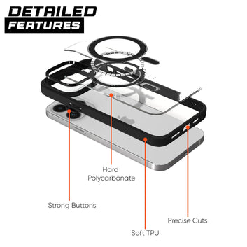 Pikkme iPhone 15 Pro Magsafe Back Cover (Black)