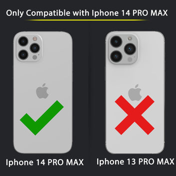 Pikkme iPhone 14 Pro Max Gold Electroplated Leather Chrome Back Cover | Black