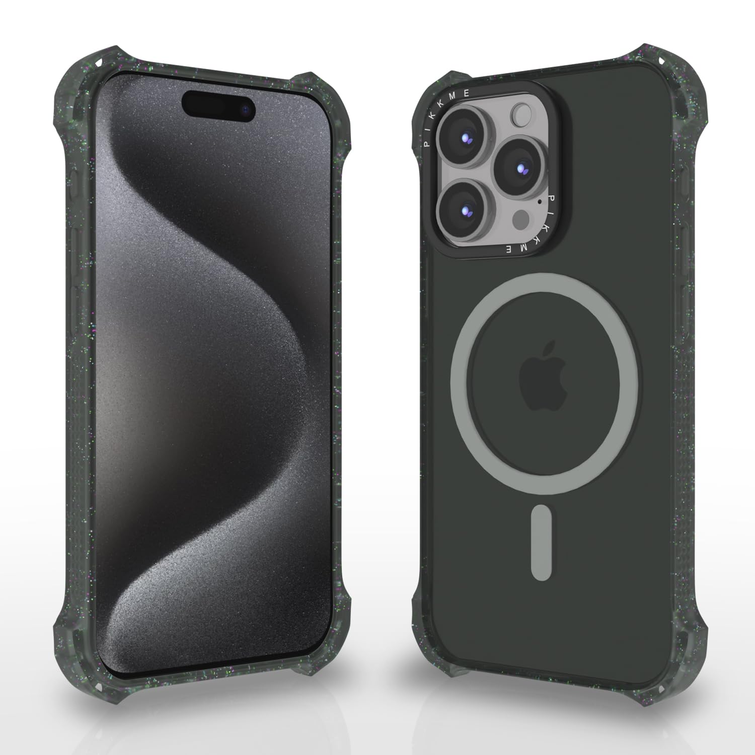 Pikkme iPhone 15 Pro Bumper Magsafe Back Cover (Black)