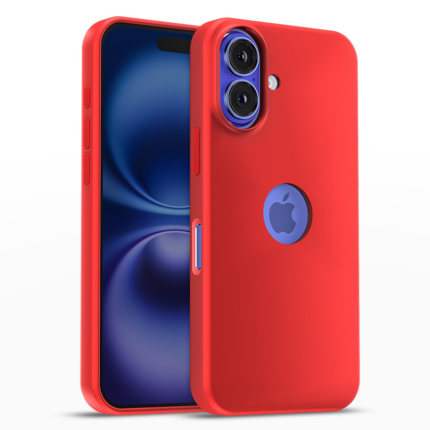 Pikkme iPhone 16 Plus Super Soft Silicone Back Cover (Red)