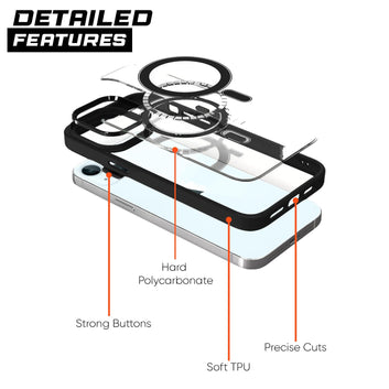 Pikkme iPhone 15 Plus Magsafe Back Cover (Black)