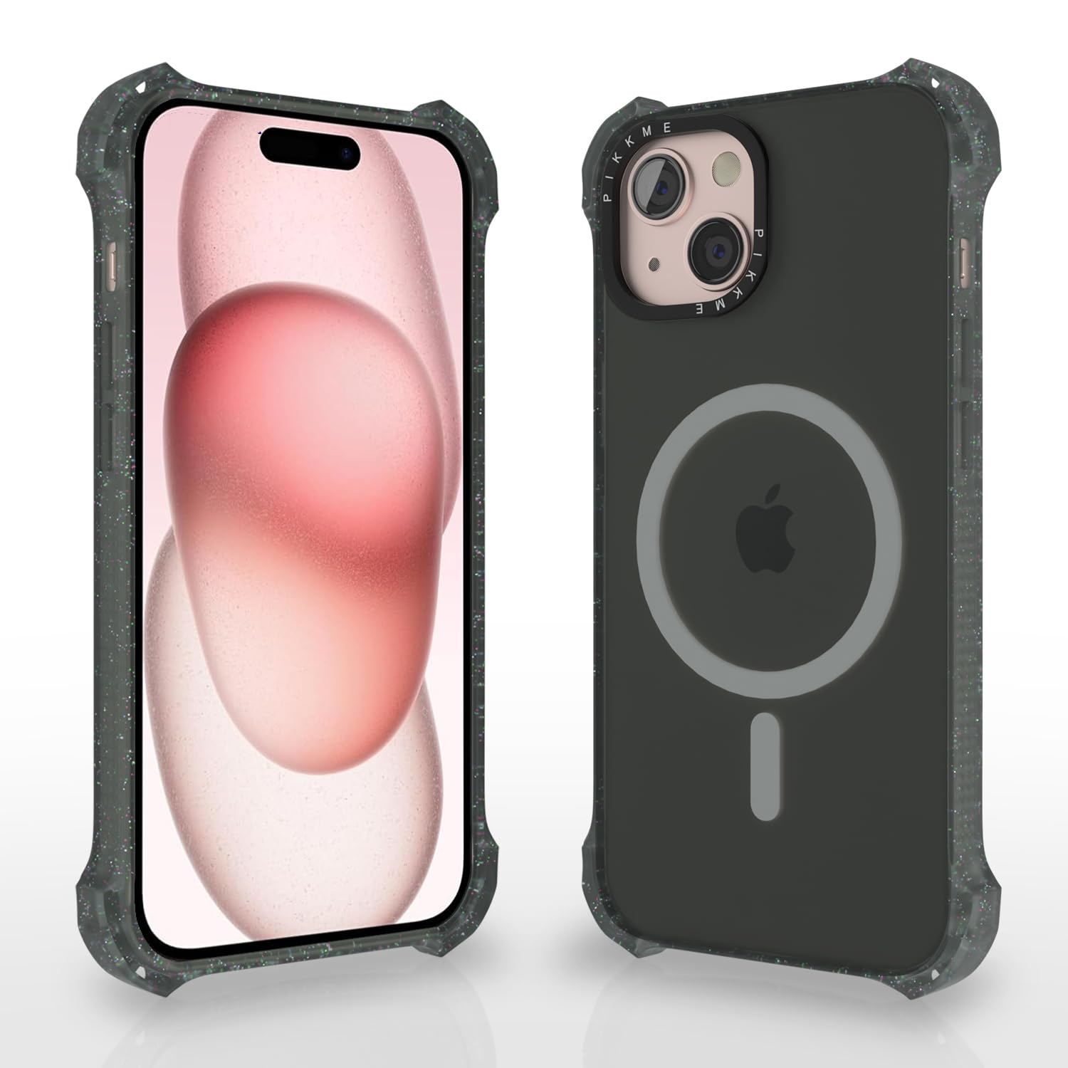 Pikkme iPhone 15 Plus Bumper Magsafe Back Cover (Black)