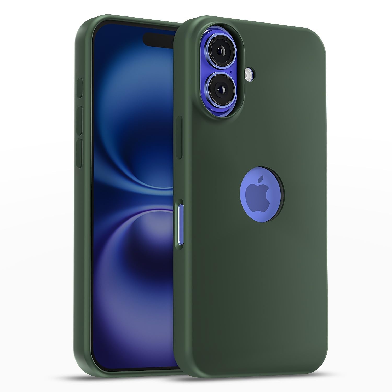 Pikkme iPhone 16 Super Soft Silicone Back Cover (Atrovirens)