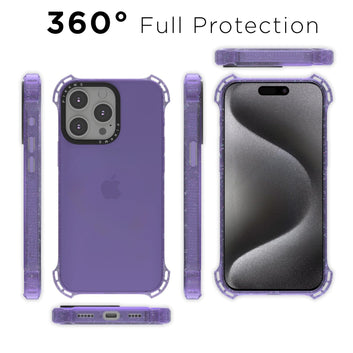 Pikkme iPhone 15 Pro Bumpercase Back Cover (Purple)