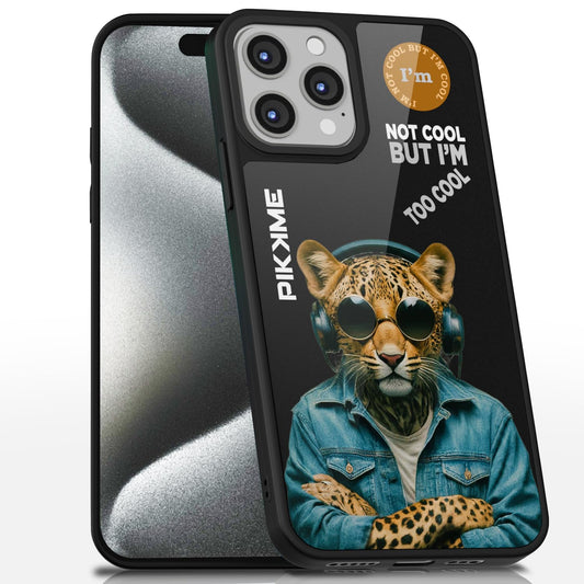 Pikkme Stylish Black Leopard Swag iPhone 15 Pro Back Cover (Design-04)