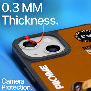 Pikkme Stylish Brown Dog Swag iPhone 14 Back Cover (Design-10)