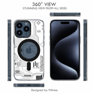 Pikkme iPhone 15 Pro Printmagsafe Back Cover (White)