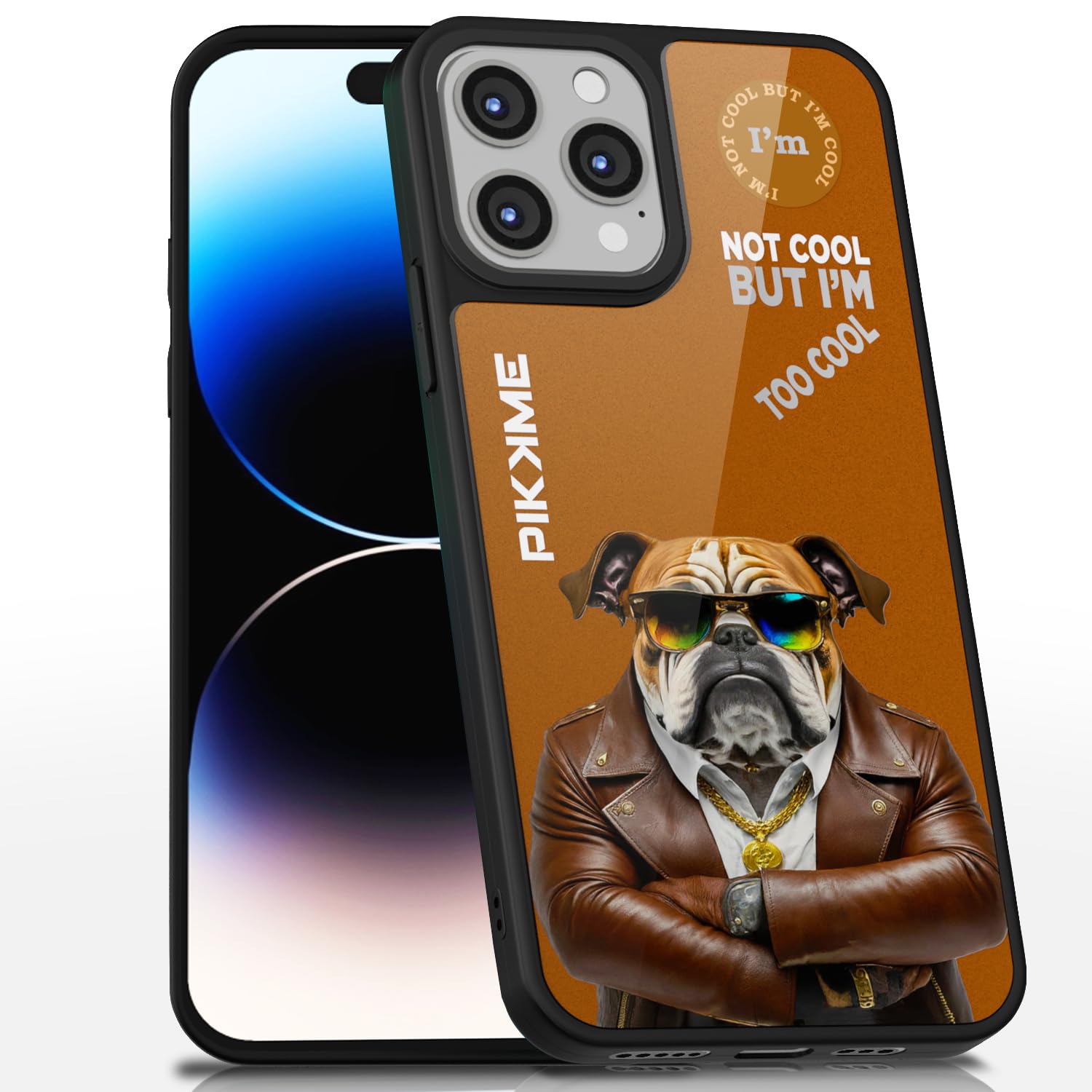Pikkme Stylish Brown Dog Swag iPhone 14 Pro Back Cover (Design-10)
