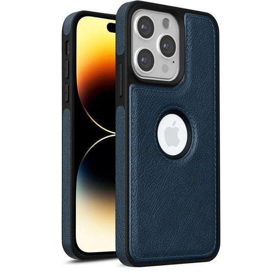 Pikkme iPhone 14 Pro Max Flexible Pu Leather Back Case (Blue)