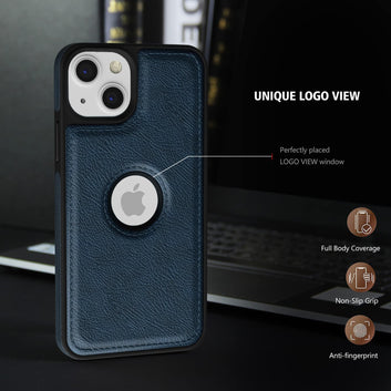 Pikkme iPhone 14 Pu Flexible Leather Back Case | Blue