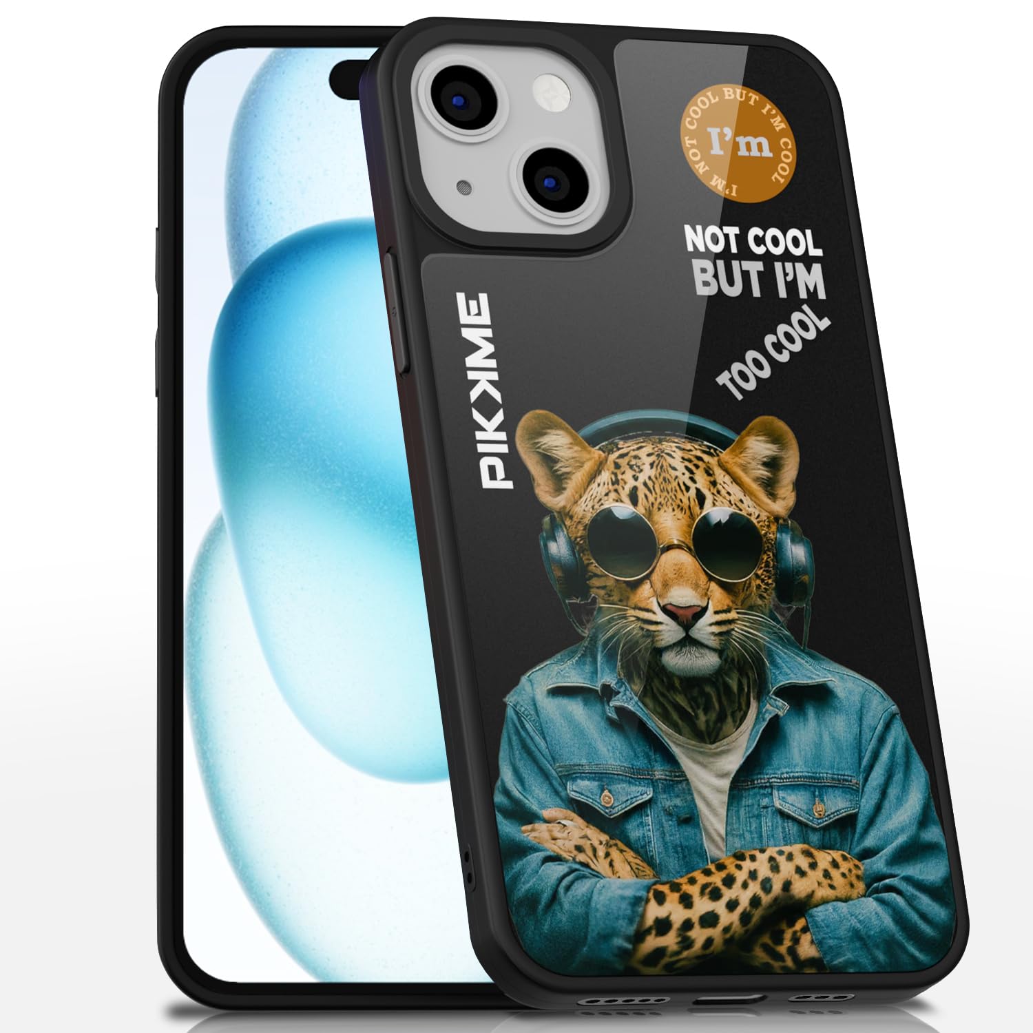 Pikkme Stylish Black Leopard Swag iPhone 15 Back Cover (Design-04)