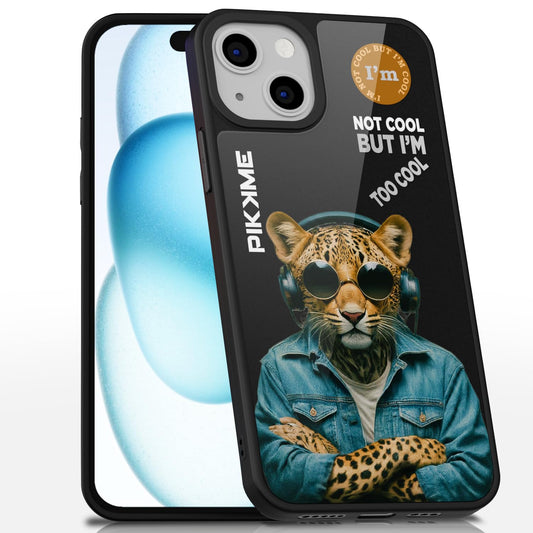 Pikkme Stylish Black Leopard Swag iPhone 15 Back Cover (Design-04)