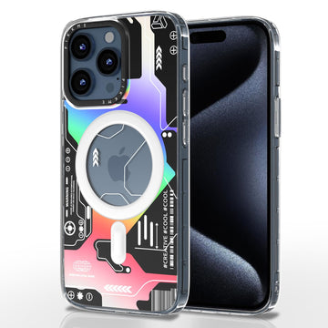 Pikkme iPhone 15 Pro Max Printmagsafe Back Cover (Black)