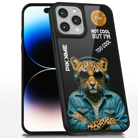 Pikkme Stylish Black Leopard Swag iPhone 14 Pro Max Back Cover (Design-04)