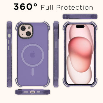Pikkme iPhone 15 Bumper Magsafe Back Cover (Purple)