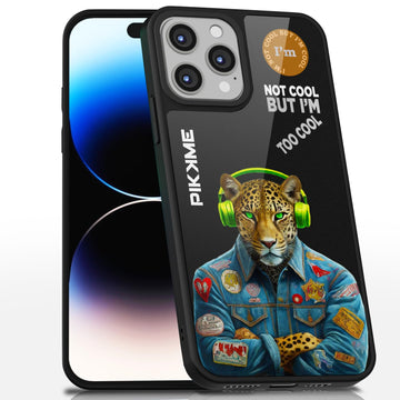 Pikkme Stylish Black Leopard Swag iPhone 14 Pro Max Back Cover (Design-03)
