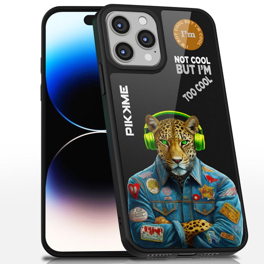 Pikkme Stylish Black Leopard Swag iPhone 14 Pro Max Back Cover (Design-03)
