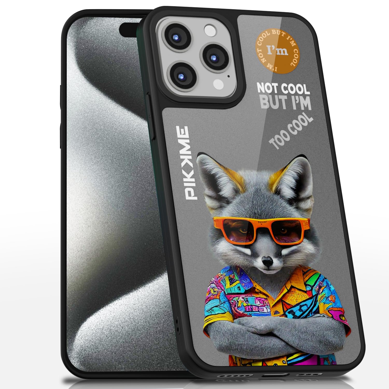 Pikkme Stylish Grey Wolf Swag  iPhone 15 Pro Back Cover (Design-01)