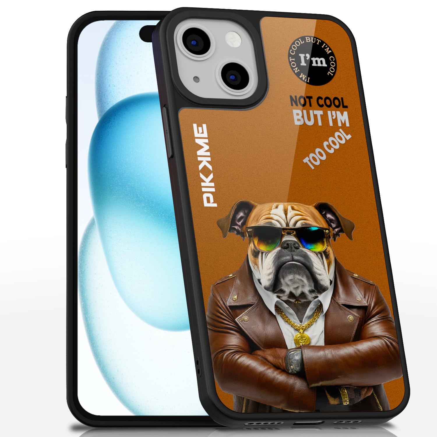 Pikkme Stylish Brown Dog Swag  iPhone 15 Back Cover (Design-10)