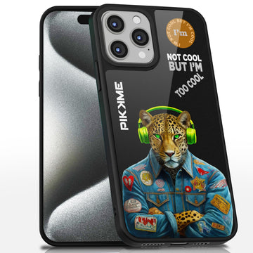 Pikkme Stylish Black Leopard Swag  iPhone 15 Pro Max Back Cover (Design-03)