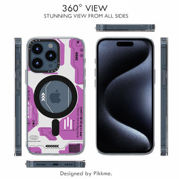 Pikkme iPhone 15 Pro Max Printmagsafe Back Cover (Pink)