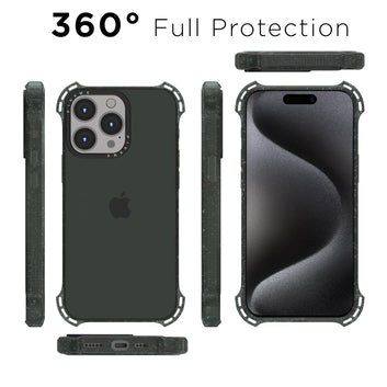 Pikkme iPhone 15 Pro Bumpercase Back Cover (Black)