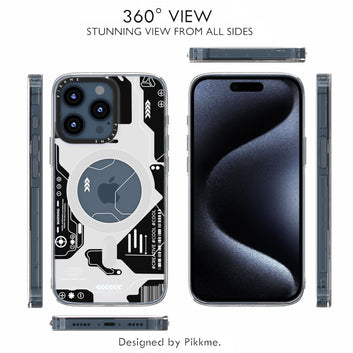 Pikkme iPhone 15 Pro Printmagsafe Back Cover (Black)