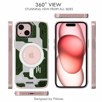 Pikkme iPhone 15 Plus Printmagsafe Back Cover (Green)