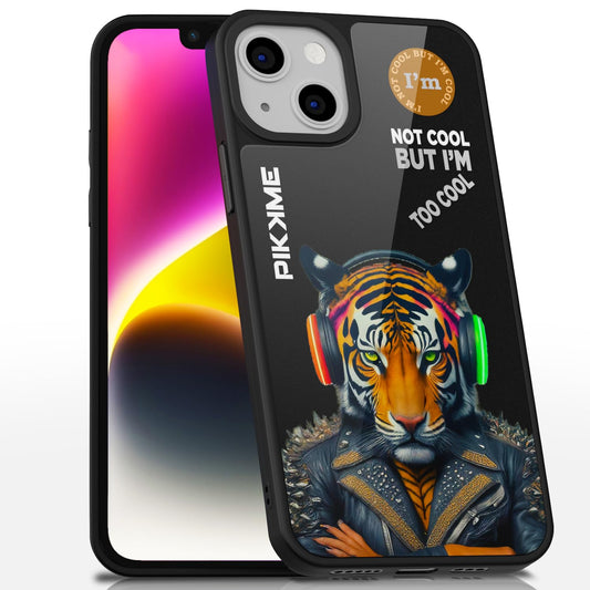 Pikkme Stylish Black Tiger Swag iPhone 14 Back Cover (Design-06)