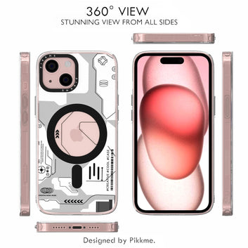 Pikkme iPhone 15 Plus Printmagsafe Back Cover (White)