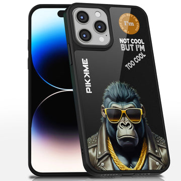 Pikkme Stylish Black Gorilla Swag iPhone 14 Pro Back Cover (Design-07)