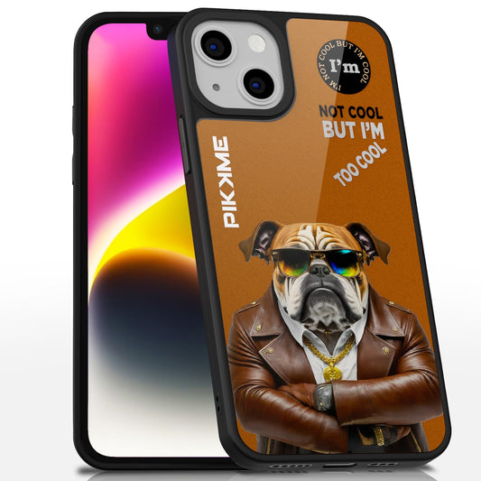 Pikkme Stylish Brown Dog Swag iPhone 14 Back Cover (Design-10)