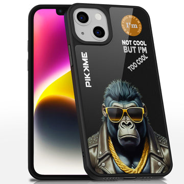 Pikkme Stylish Black Gorilla Swag iPhone 14 Back Cover (Design-07)