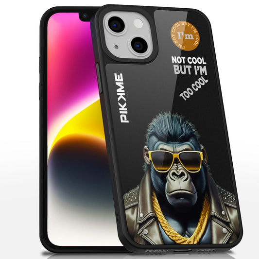 Pikkme Stylish Black Gorilla Swag iPhone 14 Back Cover (Design-07)