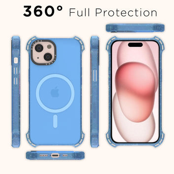 Pikkme iPhone 15 Bumper Magsafe Back Cover (Blue)