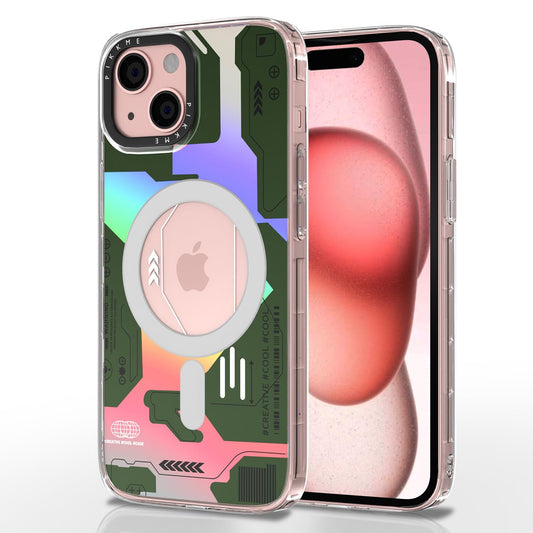 Pikkme iPhone 15 Plus Printmagsafe Back Cover (Green)