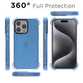Pikkme iPhone 15 Pro Max Bumpercase Back Cover (Blue)