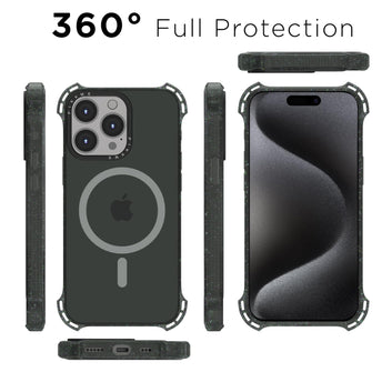 Pikkme iPhone 15 Pro Bumper Magsafe Back Cover (Black)