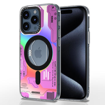 Pikkme iPhone 15 Pro Printmagsafe Back Cover (Pink)