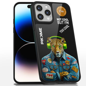 Pikkme Stylish Black Leopard Swag iPhone 14 Pro Back Cover (Design-03)