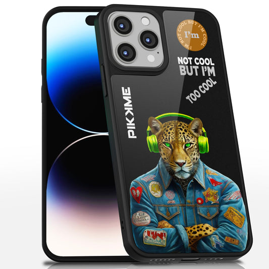 Pikkme Stylish Black Leopard Swag iPhone 14 Pro Back Cover (Design-03)