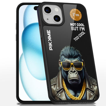 Pikkme Stylish Black Gorilla Swag  iPhone 15 Back Cover (Design-07)