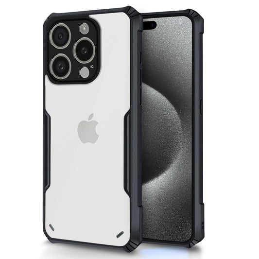 Pikkme iPhone 15 Pro Shockproof Eagle Clear Transparent Back Cover (Black)