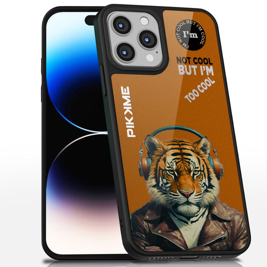 Pikkme Stylish Brown Tiger Swag iPhone 14 Pro Max Back Cover (Design-09)