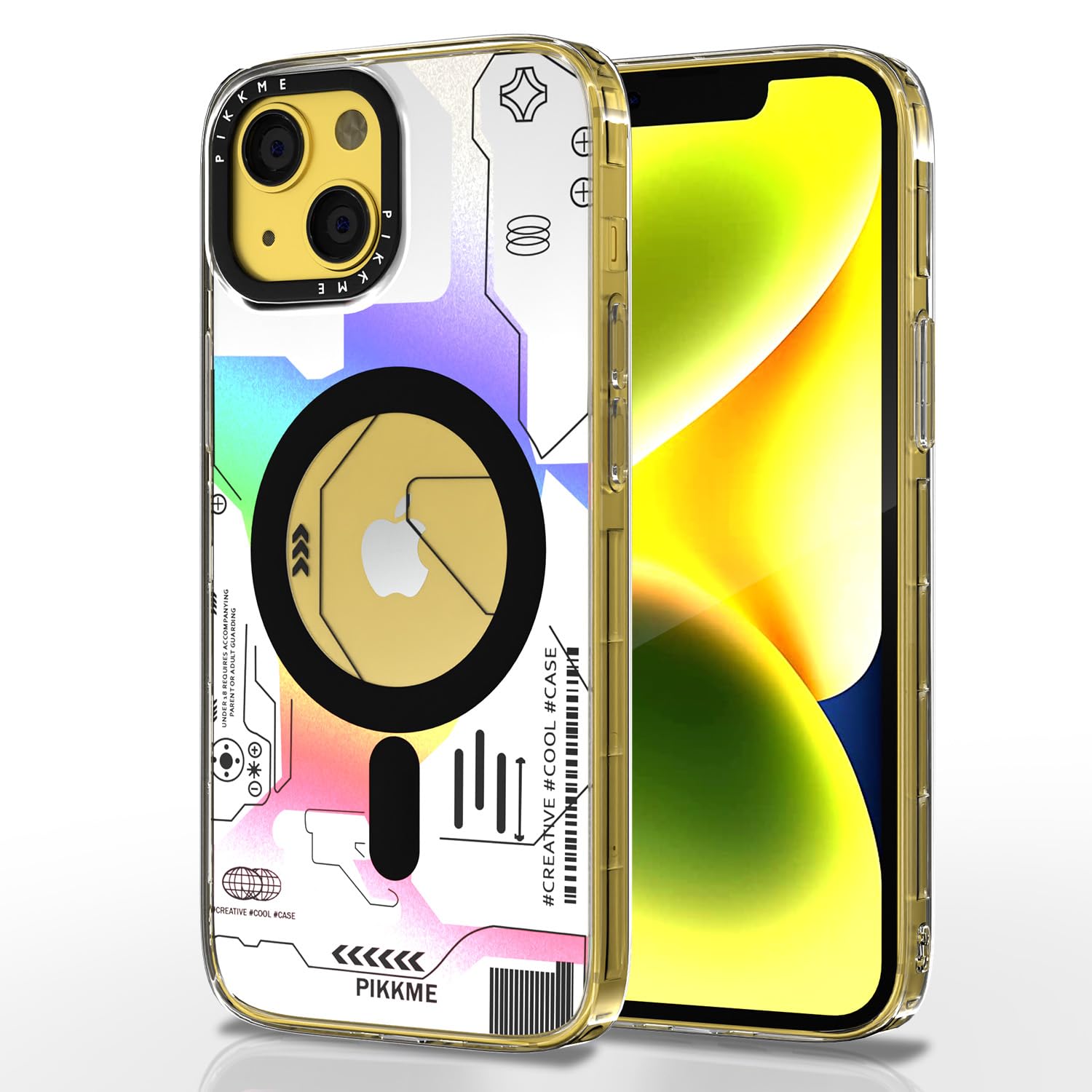 Pikkme iPhone 14 Printmagsafe Back Cover (White)