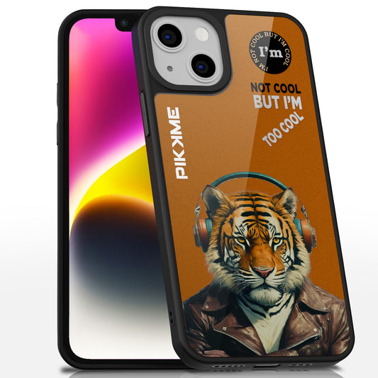 Pikkme Stylish Brown Tiger Swag  iPhone 14 Back Cover (Design-09)