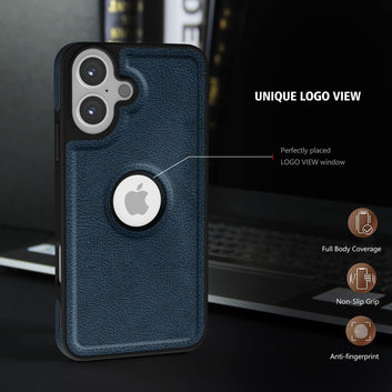 Pikkme iPhone 16 Plus Flexible Pu Leather Back Case | Blue