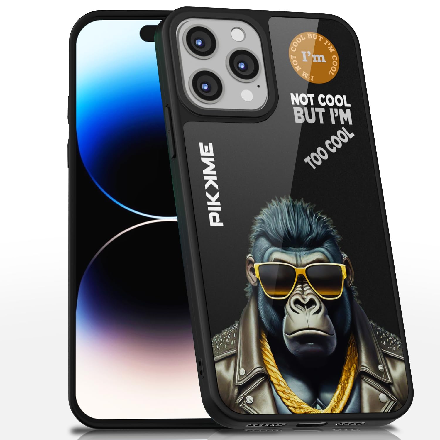 Pikkme Stylish Black Gorilla Swag iPhone 14 Pro Max Back Cover (Design-07)