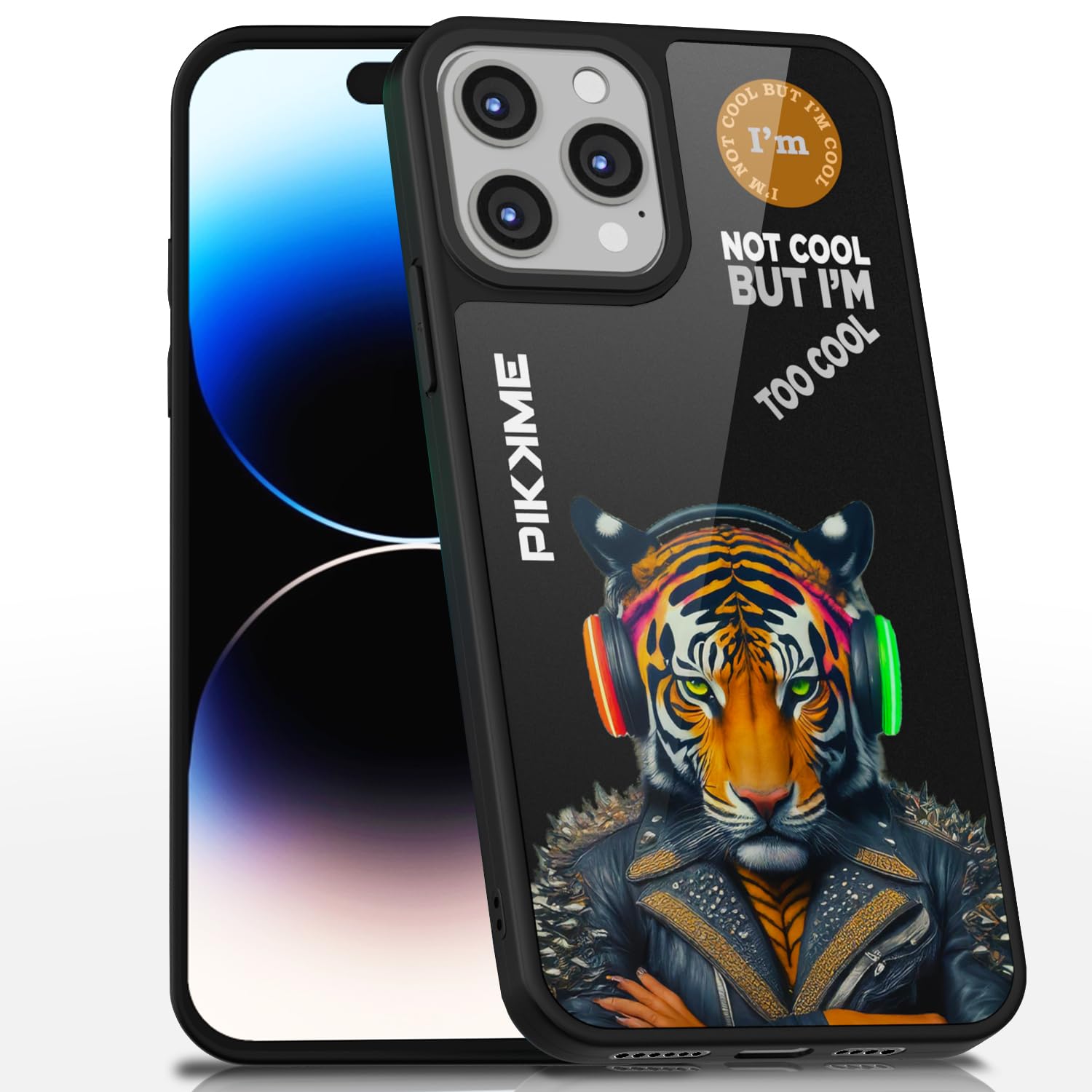Pikkme Stylish Black Tiger Swag iPhone 14 Pro Max Back Cover (Design-06)